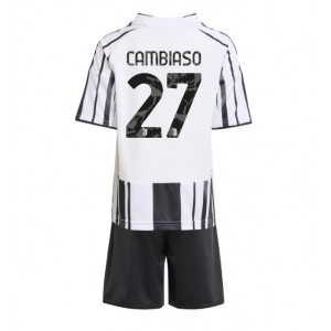 Juventus Andrea Cambiaso #27 Jalkapallovaatteet Lasten Kotipeliasu 2025-26 Lyhythihainen (+ Lyhyet housut)